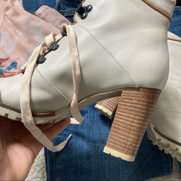 Coach Lucia Ivory Lace-Up Booties - Picture 12 of 14